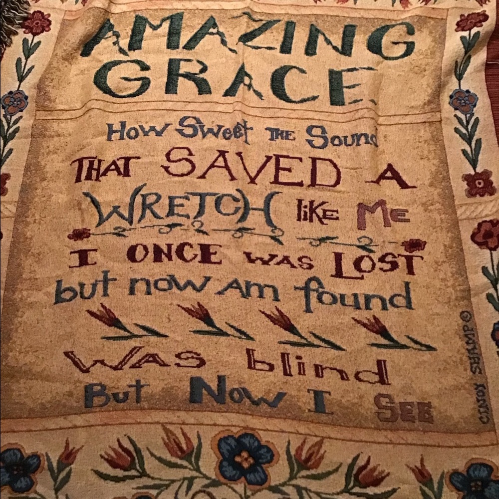 50X60 household  Amazing Grace throw